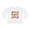 Footballs & Bows | Girls Toddler Long Sleeve Tee | Perfect for Game Day Celebrations - Image 5