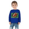 Sporty Toddler Long Sleeve Tee | Football Field Design - Image 16