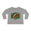 Sporty Toddler Long Sleeve Tee | Football Field Design - Image 2