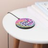 Colorful Tie-Dye Good Vibes Wireless Phone Charger| Convenient, Compact & Fast Charging Pad | Tie Dyed Style Desk Accessory | Perfect Gift for Teens | Home Office - Image 4