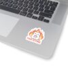 Cute Cat with Coffee Kiss-Cut Sticker | 'This is Fine' Fire Theme - Image 5