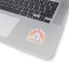 Cute Cat with Coffee Kiss-Cut Sticker | 'This is Fine' Fire Theme - Image 3