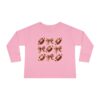 Footballs & Bows | Girls Toddler Long Sleeve Tee | Perfect for Game Day Celebrations - Image 2