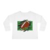 Sporty Toddler Long Sleeve Tee | Football Field Design - Image 5