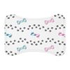 Girl Side, Boy Side | Colorful Dog Feeding Mat with Bone and Paw Print Design - Image 2