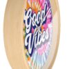 Good Vibes Tie-Dye Wall Clock | Vibrant Vintage Decor | Colorful Home Accent | Unique Gift - Image 3