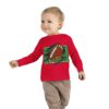 Sporty Toddler Long Sleeve Tee | Football Field Design - Image 31