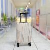 Stylish Travel Luggage Cover | Modern Earth Tone Stripe Design - Image 4