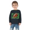 Sporty Toddler Long Sleeve Tee | Football Field Design - Image 20