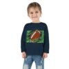 Sporty Toddler Long Sleeve Tee | Football Field Design - Image 24