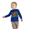 Sporty Toddler Long Sleeve Tee | Football Field Design - Image 15