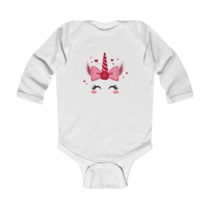 Adorable Unicorn Long Sleeve Bodysuit for Infants | Cute Baby Shower Gift