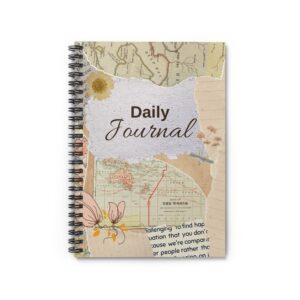 Aesthetic Daily Journal | Spiral Notebook for Writing Daily Thoughts | Gift for Students | Journal Lovers