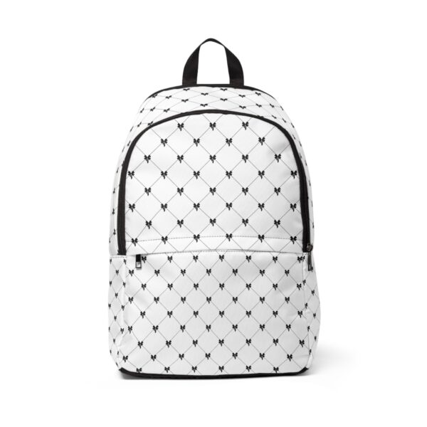 Chic Black and White Bow Pattern Backpack | Stylish Travel Companion | School Bag | Everyday Backpack | Fashion Accessory