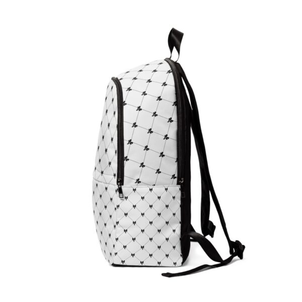 Chic Black and White Bow Pattern Backpack | Stylish Travel Companion | School Bag | Everyday Backpack | Fashion Accessory - Image 3