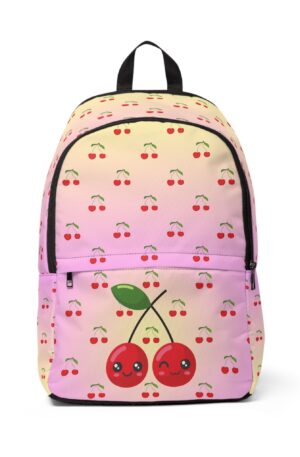 Cute Cherry Print Backpack | Trendy Everyday Tote | Back-to-School