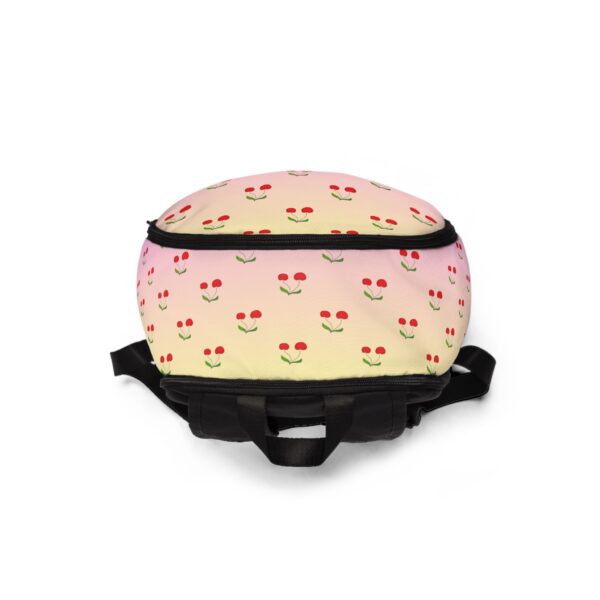 Cute Cherry Print Backpack | Trendy Everyday Tote | Back-to-School - Image 4
