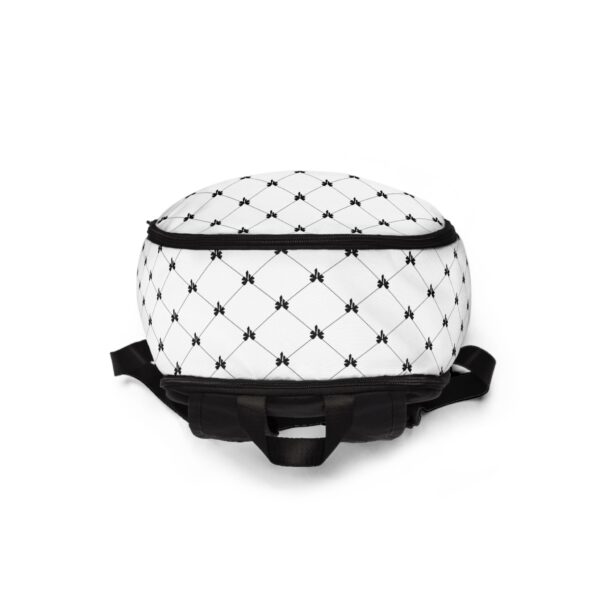 Chic Black and White Bow Pattern Backpack | Stylish Travel Companion | School Bag | Everyday Backpack | Fashion Accessory - Image 4