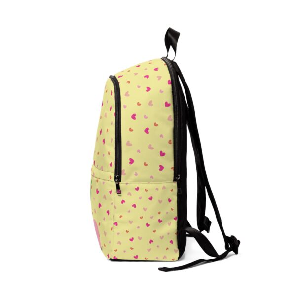 Cute Pastel Hearts and Cherries Backpack | Trendy Everyday Tote | Back-to-School - Image 3