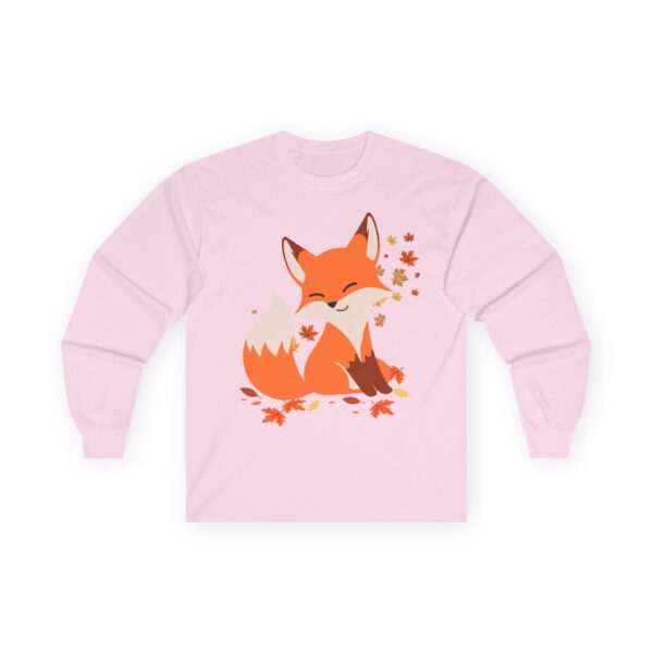 Autumn Falling Leaves, Fox Long-Sleeve Tee | Cute Fall Shirt | Nature Lover Gift | Cozy Casual Wear | Seasonal - Image 16