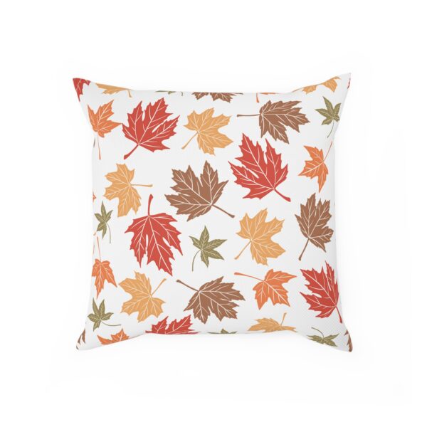 Reversible Fall Leaf and Plaid Throw Pillow | Autumn Decor Harvest Throw Pillow | Thanksgiving Decor | Seasonal Accent Cushion