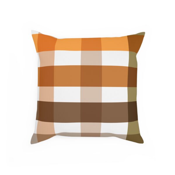 Reversible Fall Leaf and Plaid Throw Pillow | Autumn Decor Harvest Throw Pillow | Thanksgiving Decor | Seasonal Accent Cushion - Image 2