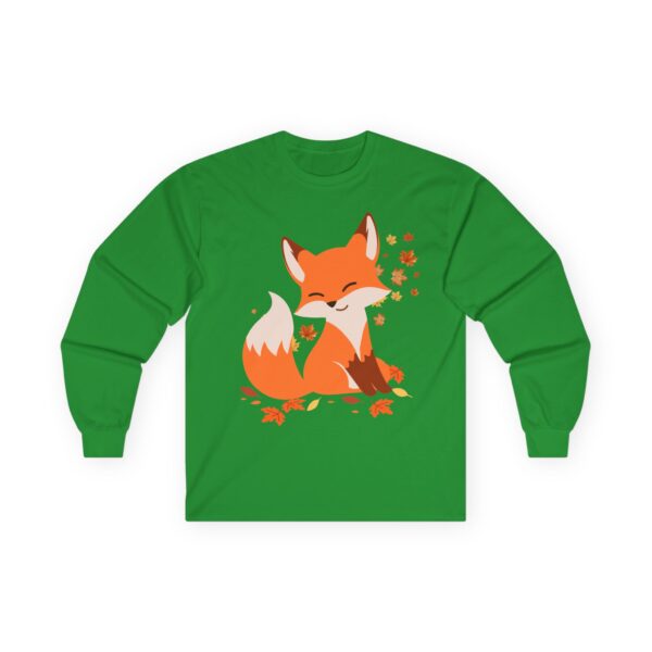 Autumn Falling Leaves, Fox Long-Sleeve Tee | Cute Fall Shirt | Nature Lover Gift | Cozy Casual Wear | Seasonal - Image 27