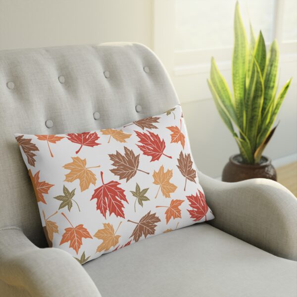 Reversible Fall Leaf and Plaid Throw Pillow | Autumn Decor Harvest Throw Pillow | Thanksgiving Decor | Seasonal Accent Cushion - Image 7