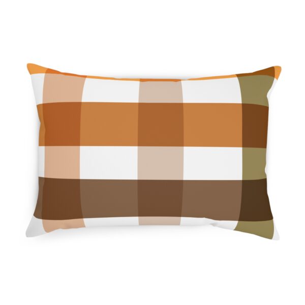 Reversible Fall Leaf and Plaid Throw Pillow | Autumn Decor Harvest Throw Pillow | Thanksgiving Decor | Seasonal Accent Cushion - Image 6