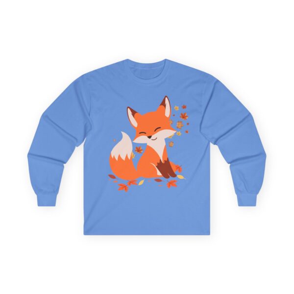 Autumn Falling Leaves, Fox Long-Sleeve Tee | Cute Fall Shirt | Nature Lover Gift | Cozy Casual Wear | Seasonal - Image 29