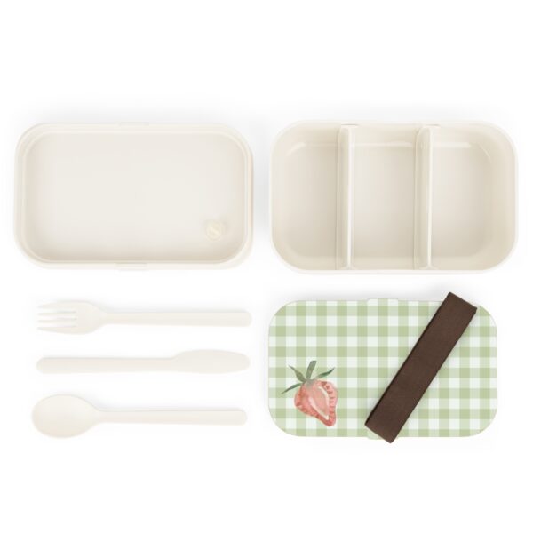 Bento Lunch Box | Vintage Strawberry Design | Eco-Friendly Meal Prep Container - Image 3