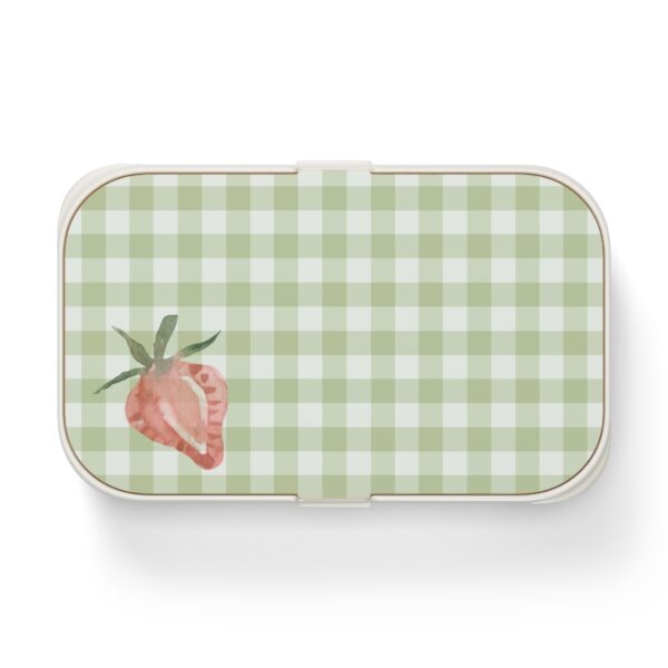 Bento Lunch Box | Vintage Strawberry Design | Eco-Friendly Meal Prep Container - Image 2