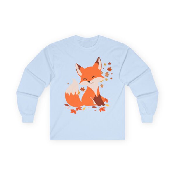 Autumn Falling Leaves, Fox Long-Sleeve Tee | Cute Fall Shirt | Nature Lover Gift | Cozy Casual Wear | Seasonal - Image 9