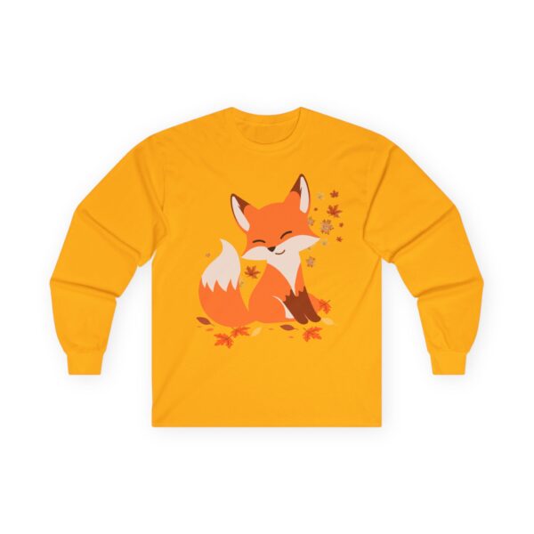 Autumn Falling Leaves, Fox Long-Sleeve Tee | Cute Fall Shirt | Nature Lover Gift | Cozy Casual Wear | Seasonal - Image 20